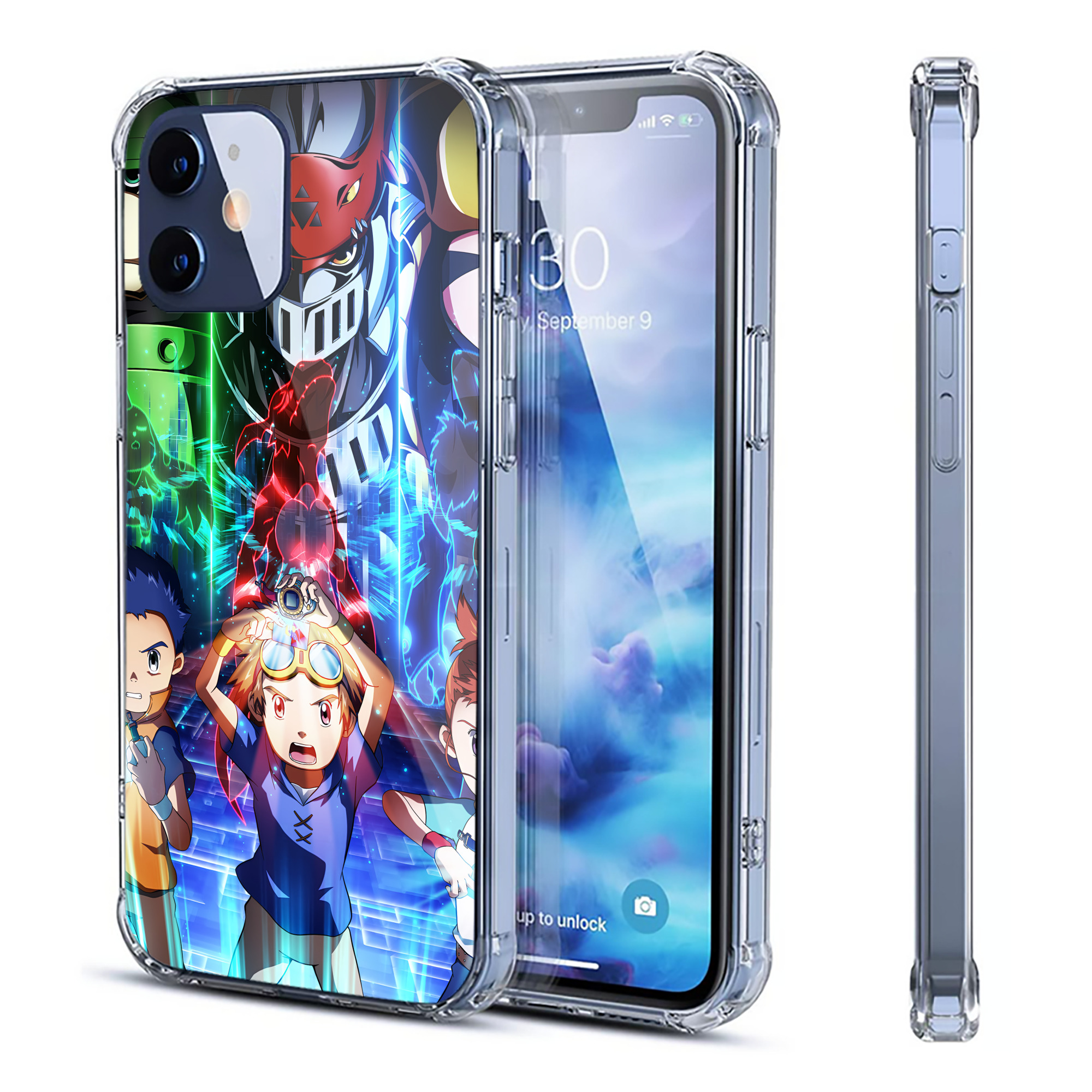 （画像用） Digimon デジタルモンスター/デジモン 【iPhone 12シリーズ対応】透明スマホケース（クリアソフトケース）